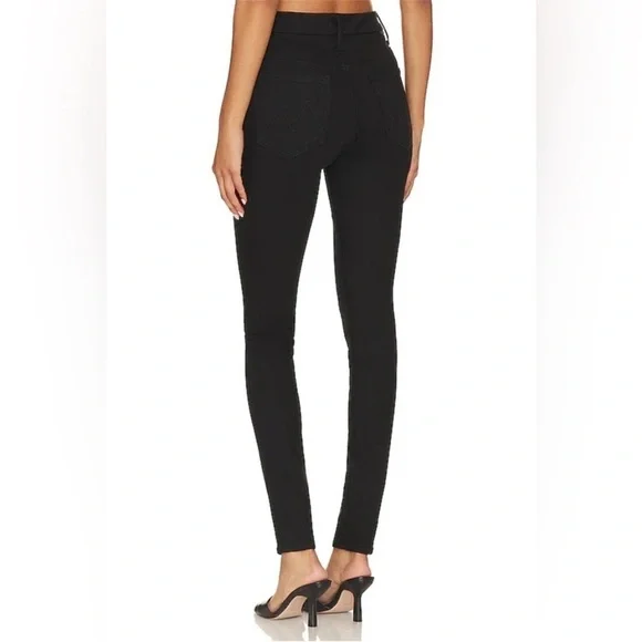 Mother The High Waisted Looker Skimp in Lasting Impression Black